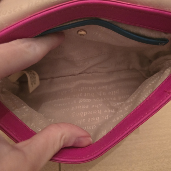 Kate Spade Pink Leather Newbury Lane Sally Twist Lock  Crossbody Bag, EUC - Picture 8 of 15